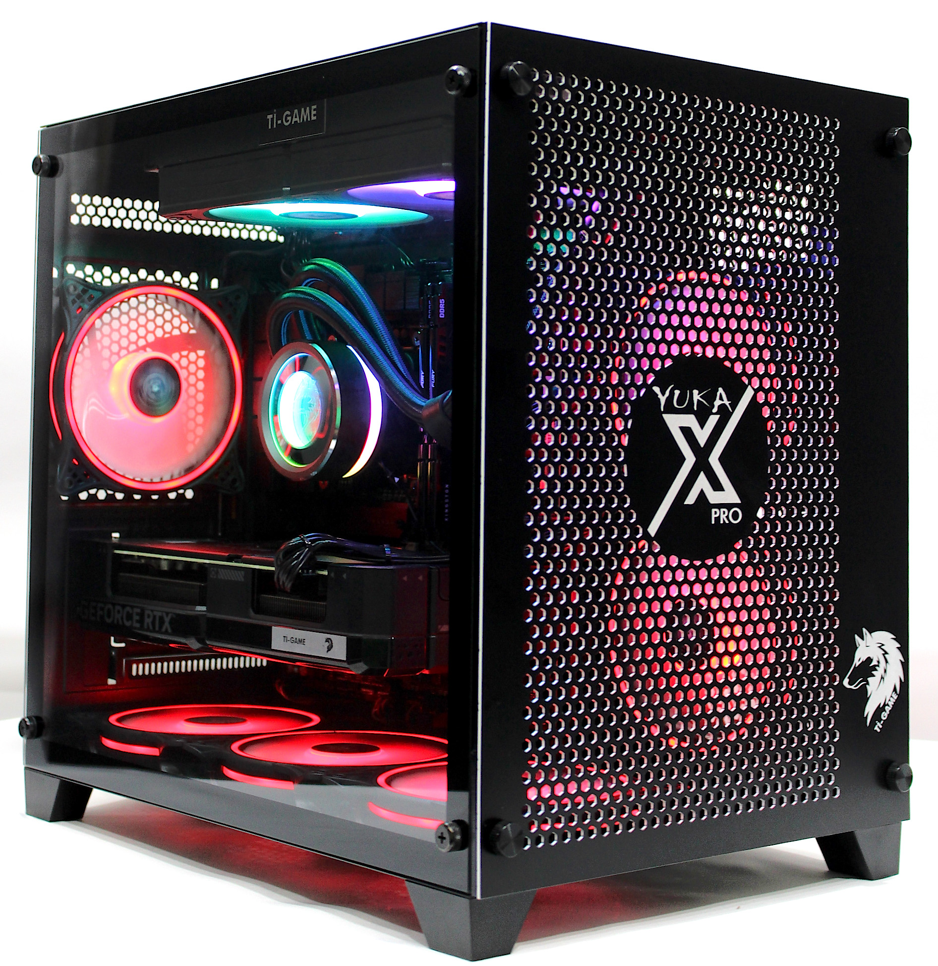 Tİ-GAME YUKA X PRO İ7-13700KF 32GB DDR5 ( 1x32GB DDR5 5600MHZ ) 1TB M.2 SSD (2100-1500MB/S)  RTX 4070 12GB 192BIT GDDR6X W11P 750W SIVI SOĞUTMA 2.5 GIGABIT ETHERNET MESH PRO GAMING PC